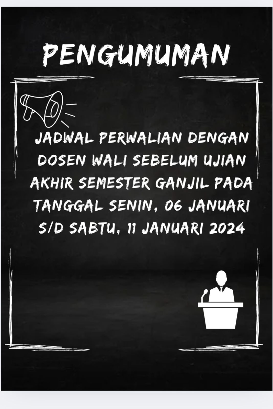 Pengumuman Pertemuan Wali Dosen